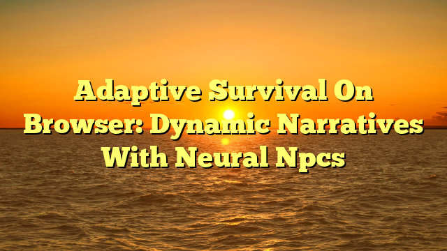 Adaptive Survival On Browser: Dynamic Narratives With Neural Npcs